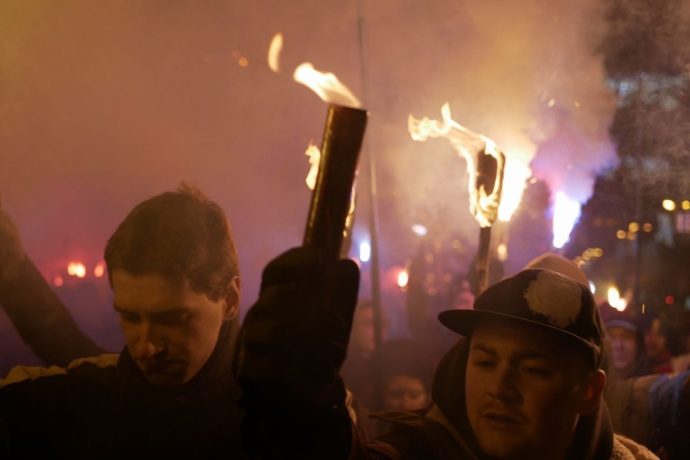 В Киеве прошло «Факельное шествие» в честь Бандеры
