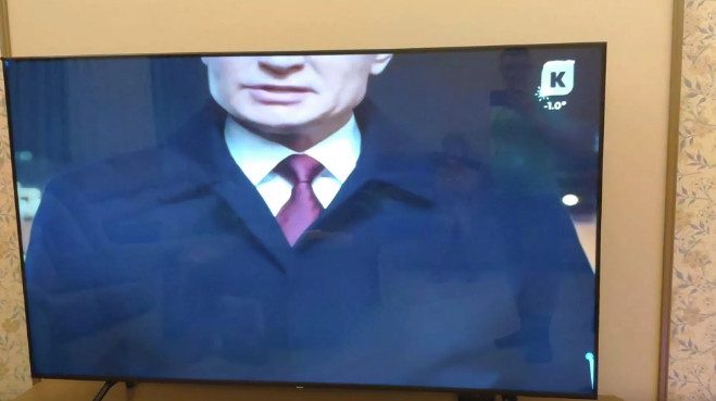 Российский телеканал объяснил обрезанное изображение Путина