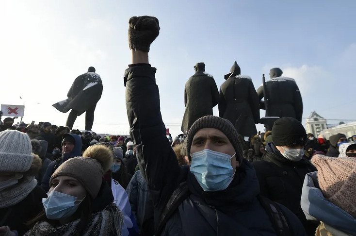 По всей России проходят акции протеста «Свободу Навальному!»