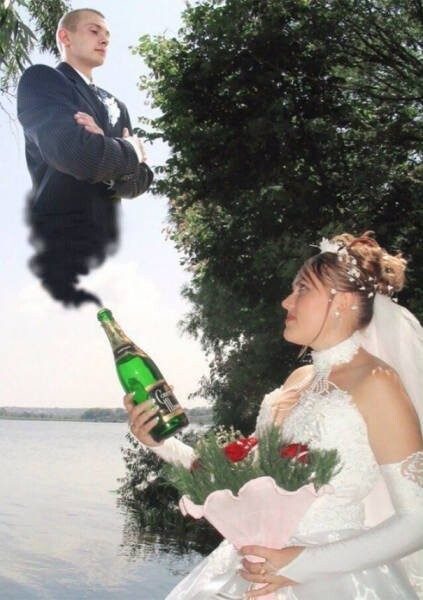 Бессмысленный и беспощадный свадебный фотошоп
