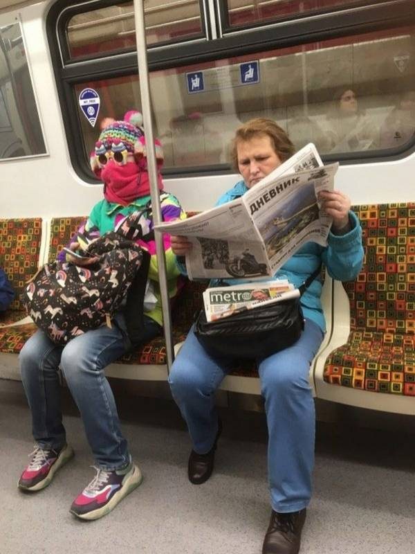 Прикольные чудаки в метро