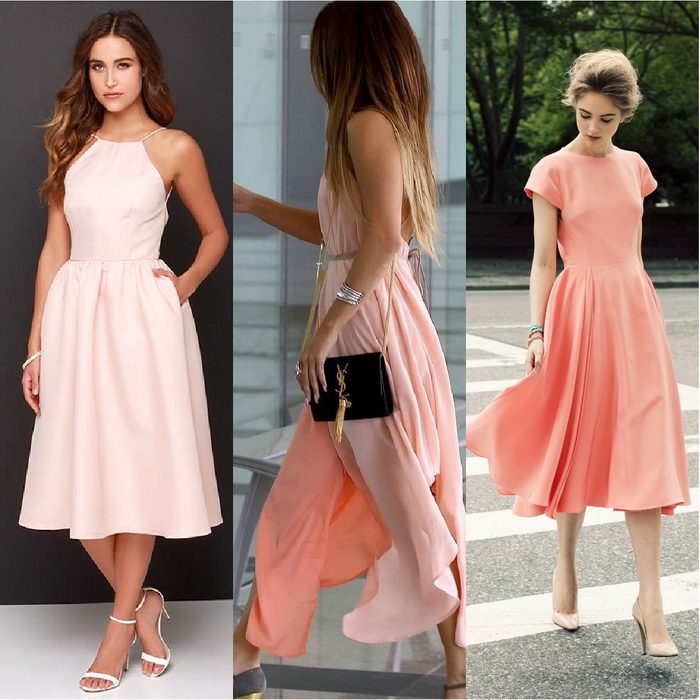 Персиковое платье - невероятная нежность