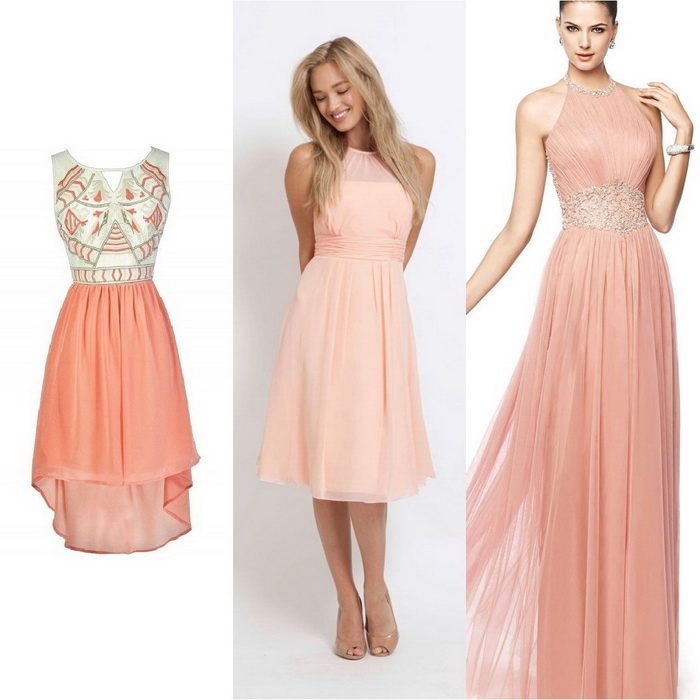 Персиковое платье - невероятная нежность