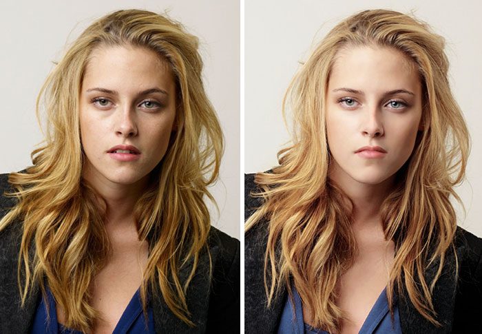 Как выглядят  знаменитости до и после фотошопа