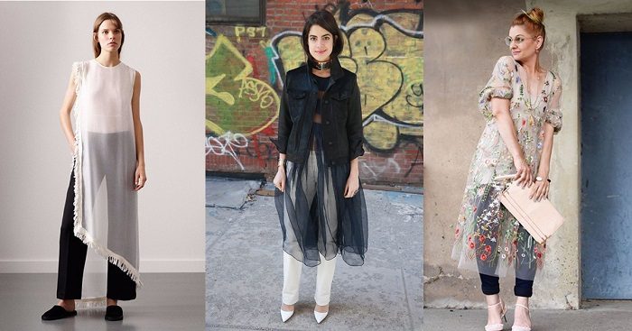 Брюки с платьем – новая мода, которая заполонила мегаполисы