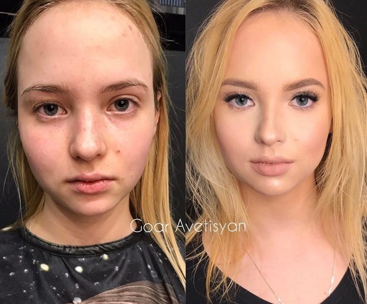 Невероятное преображение с помощью макияжа от российского визажиста