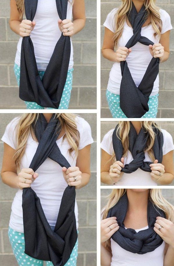 Как красиво завязать шарф на шее