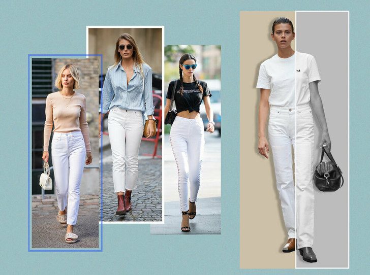 Как и с чем носить белые джинсы