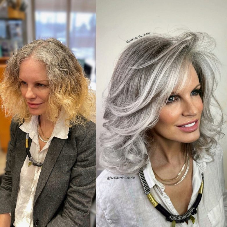 Стрижки для дам после 50 лет на средние волнистые волосы