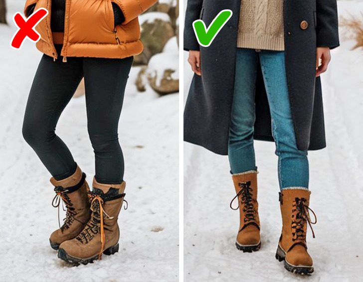 Ошибки, из-за которых даже стильная зимняя обувь смотрится нелепо