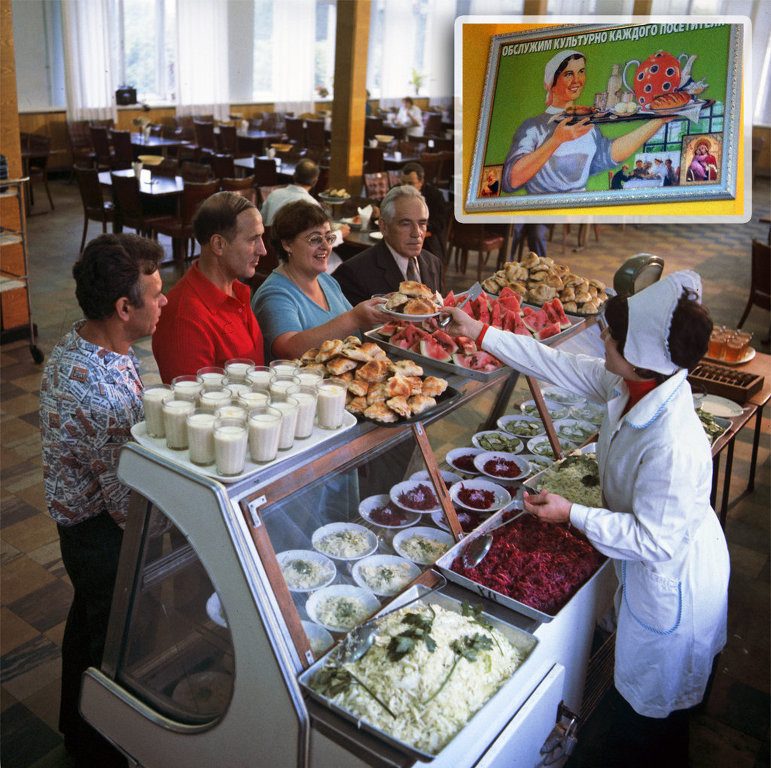 Советские магазины, столовые, рынки, кухни...
