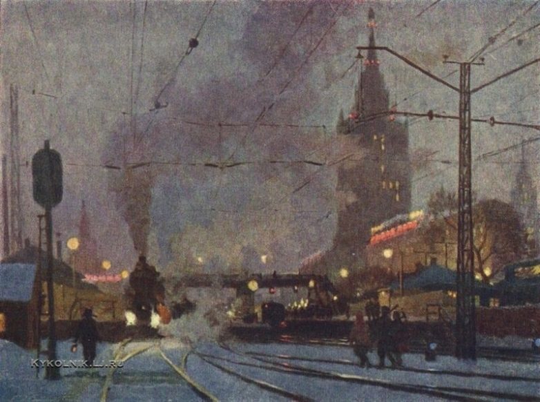 Поезда СССР на картинах советских художников
