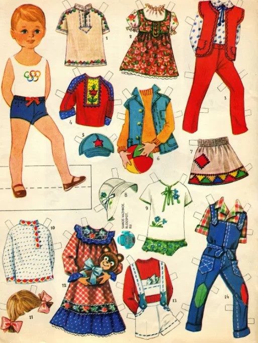 Бумажные куклы советского детства