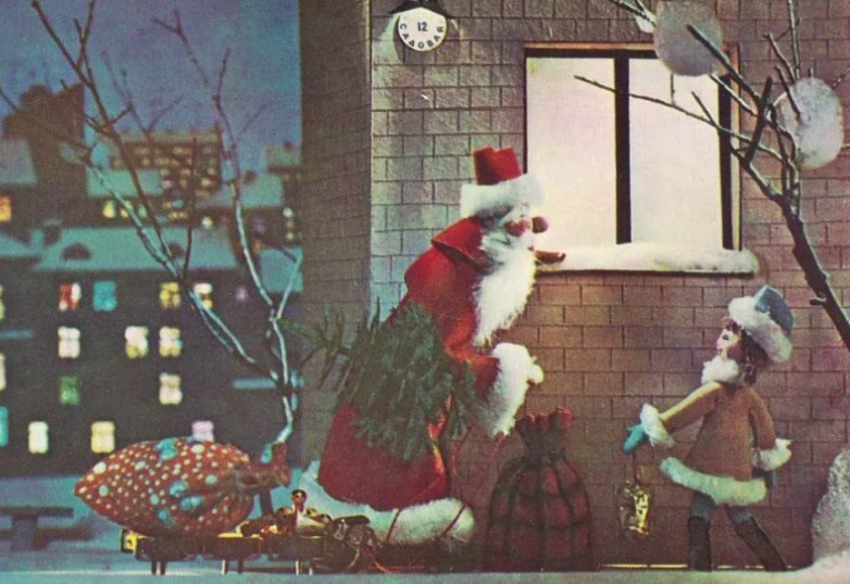 Новогодние кукольные открытки времён Советского Союза