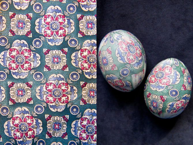 К Пасхе: покраска яиц шёлком