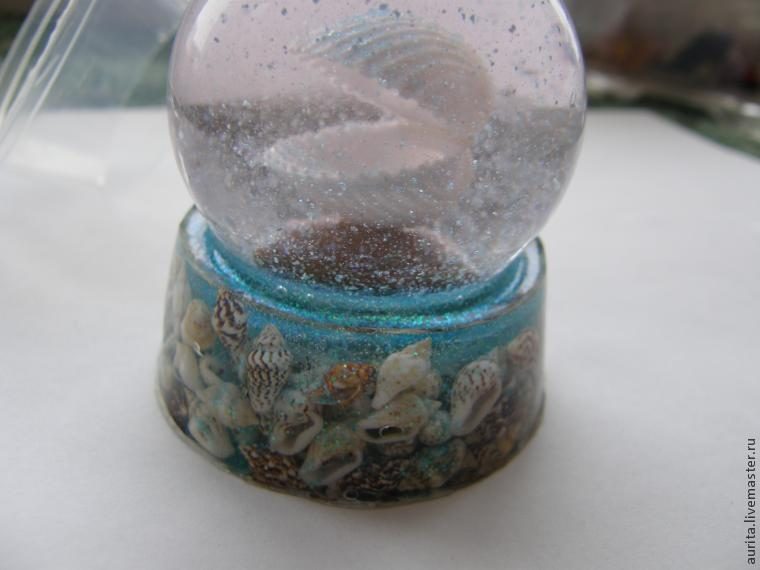 Создаем снежный морской шар из лампочки