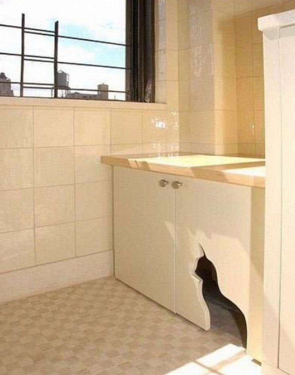 Куда спрятать кошачий туалет