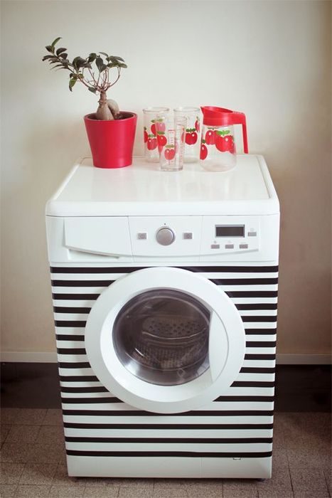 9 удачных примеров того, как можно украсить стиральную машину