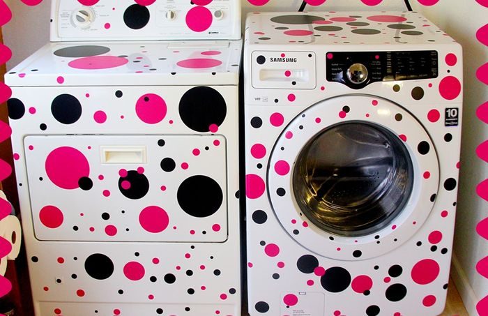 9 удачных примеров того, как можно украсить стиральную машину