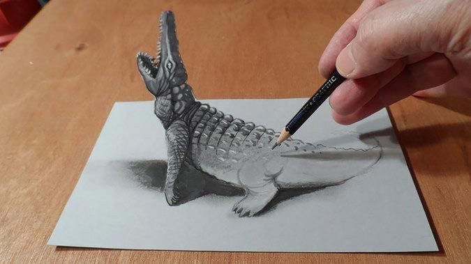 Удивительные трехмерные иллюзии, нарисованные на бумаге простым карандашом