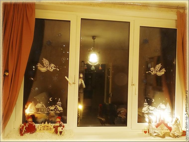 Декорируем окно к Новому году