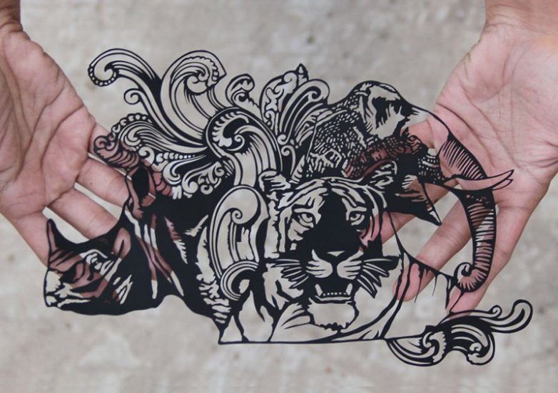 Индийский художник вырезает тончайшие шедевры из бумаги
