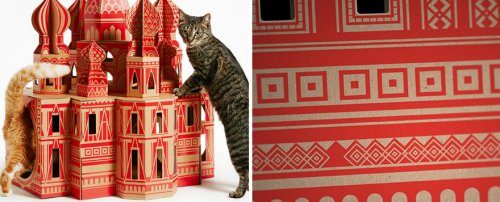 Картонные домики для кошек в виде знаменитых достопримечательностей