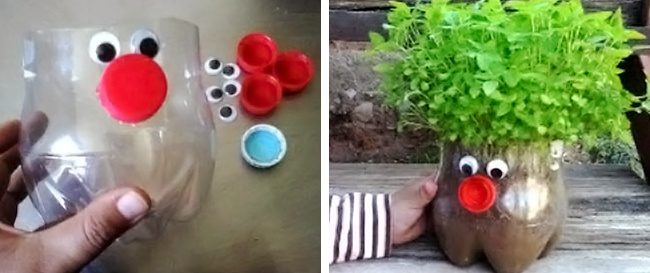 Превращаем обычную пластиковую бутылку в дизайнерский цветочный горшок