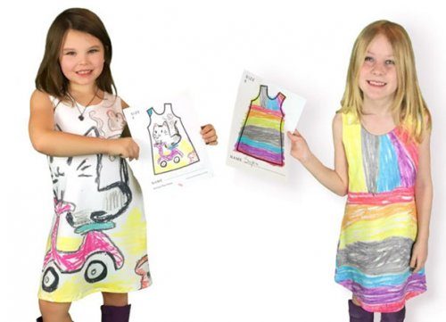 Платья, которые сшиты по рисункам детей