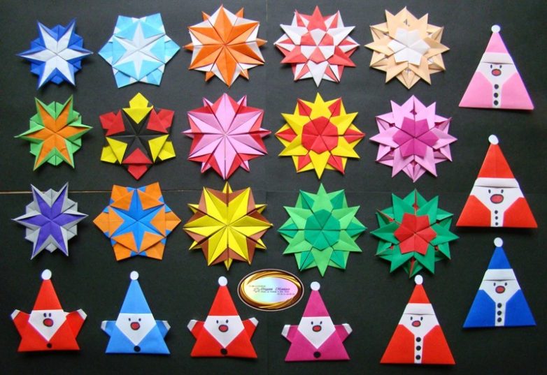Оригами к новогодним праздникам