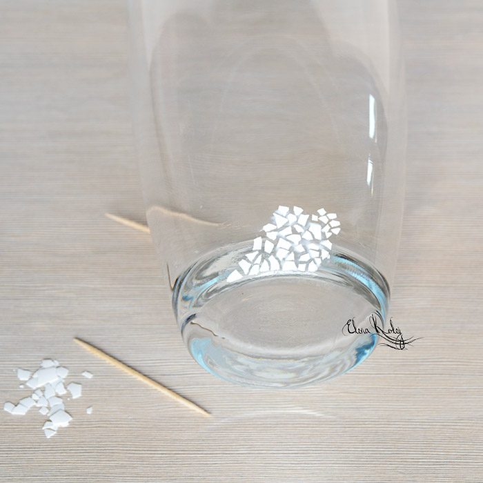 Декорируем стеклянную вазу