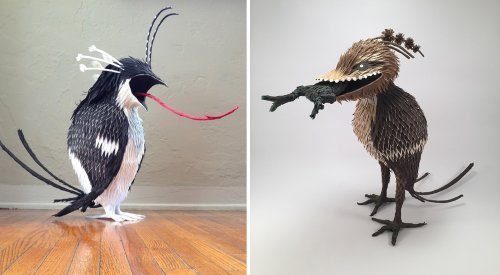 Скульптуры птиц от художника Роберта Бенавидеса