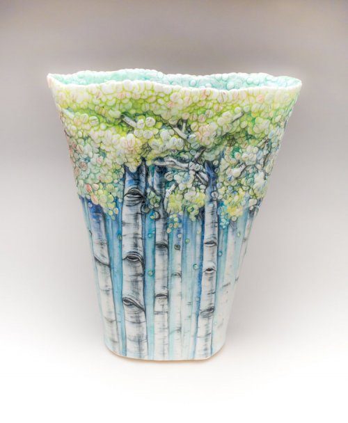 Чаши и вазы, вдохновлённые осиновыми лесами от Хису Ли