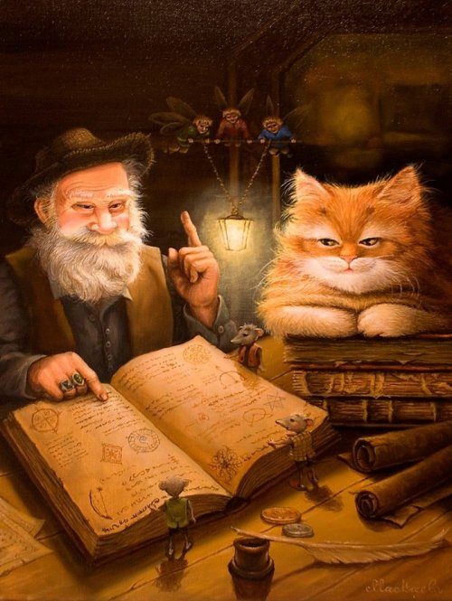 Сказочные коты от художника Александра Маскаева
