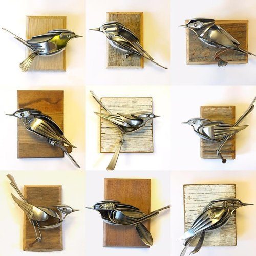 Великолепные скульптуры птиц из металлолома