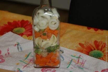 Декоративная бутылка для кухни