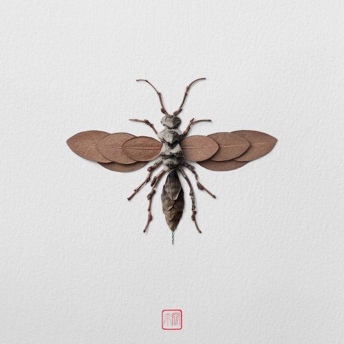 Скульптуры насекомых от Раку Иноуэ