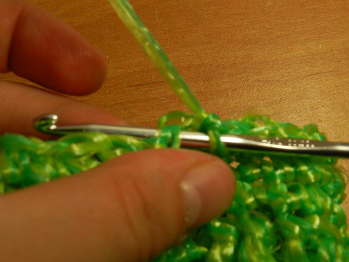 Вязание мочалки крючком