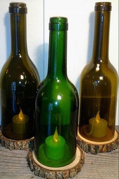 Идеи применения стеклянных бутылок