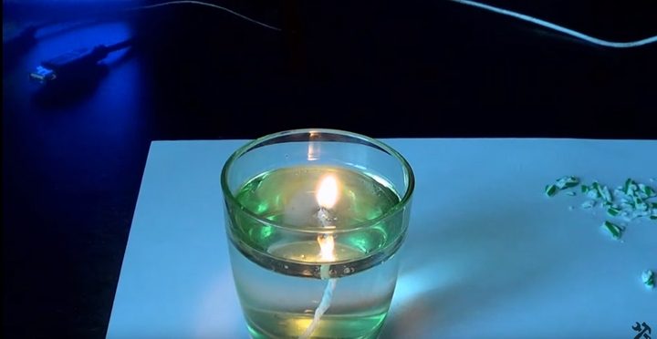 Простая водяная свеча за 3 минуты