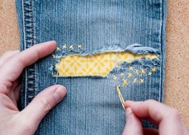 Крутая вышивка по джинсовой ткани