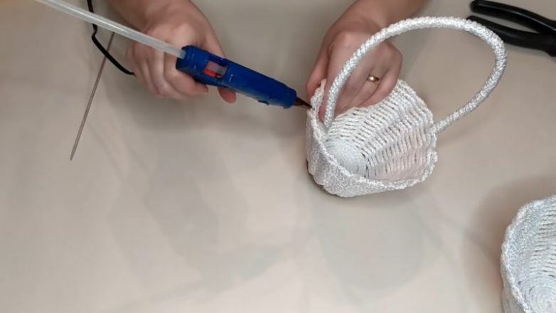 Плетём корзину из верёвки