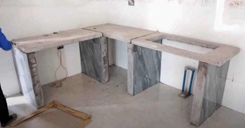 Кухонный стол со столешницей из керамогранита своими руками