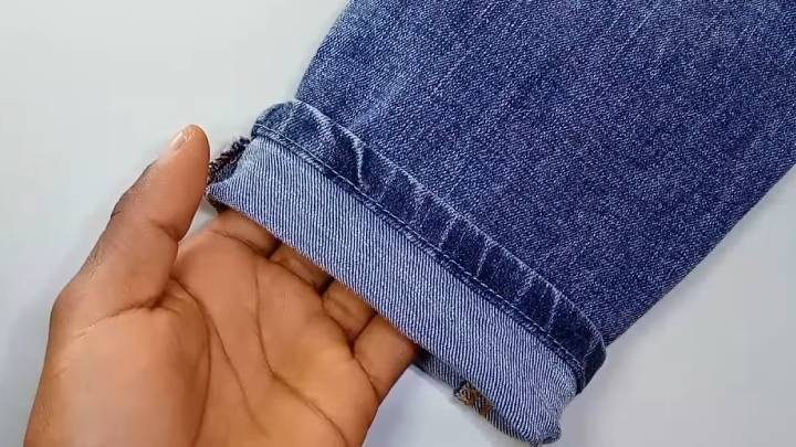 Как укоротить джинсы без швейной машинки