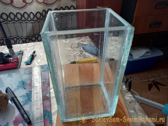Настольный аквариум-органайзер с подсветкой
