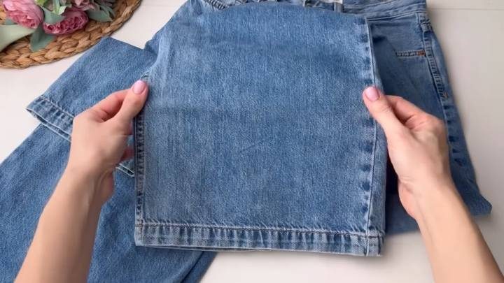 Модная мини сумка из старых джинсов