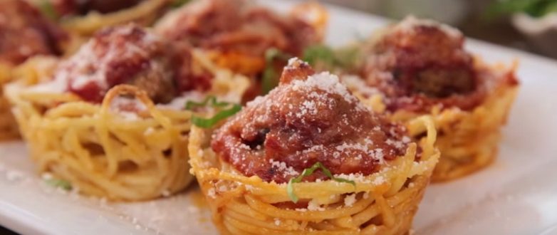 Маффины из спагетти