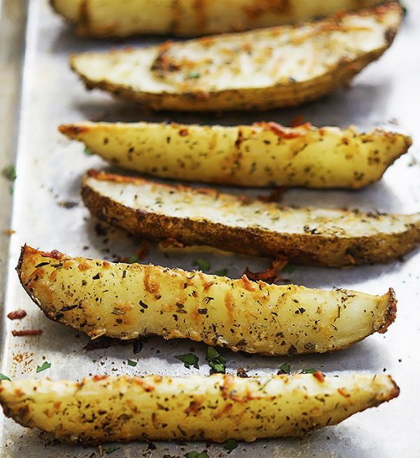 Печёные картофельные дольки