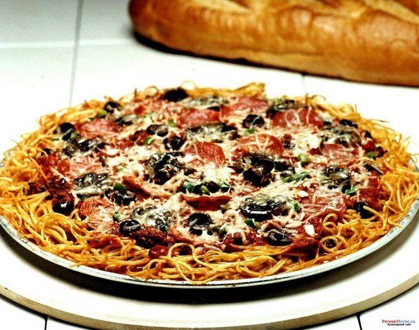 Оригинальная пицца из спагетти