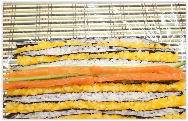 Оригинальные суши «Подсолнухи»